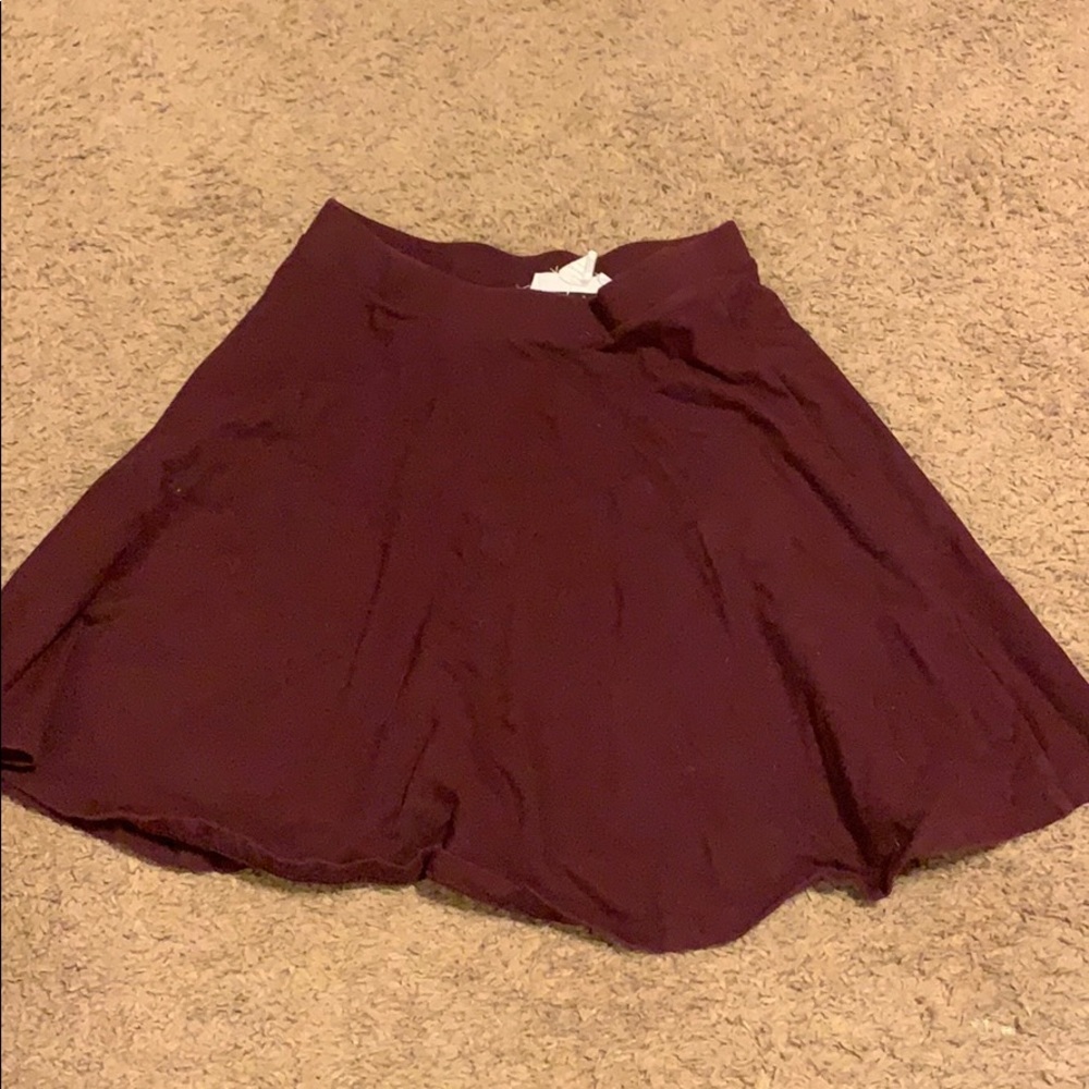Forever 21 Maroon High Waisted Skirt